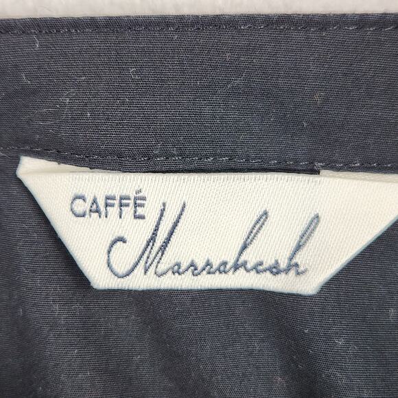 Caffe Marrakesh Club Resort V Neck Black Tunic Women’s Size Med Pintuck EUC - Picture 4 of 16
